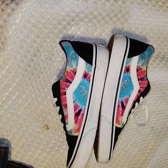 VANS EUC WOMEN'S SIZE 7 ( like new) OFF THE WALL LACE UP TIE DYE SNEAKERS SHOES - Picture 7 of 10